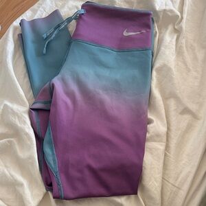 Nike Gradient Leggings - Purple and Blue